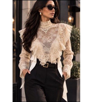 CHAMPAGNE BLOUSE DANTEL - 251342