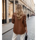 KAHVE GÖMLEK SUNİ DERİ - 251523