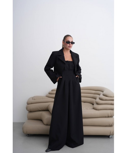 BLACK SET OVERALLS - 251768