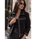 BLACK COAT-OVERCOAT SUEDE - 251800