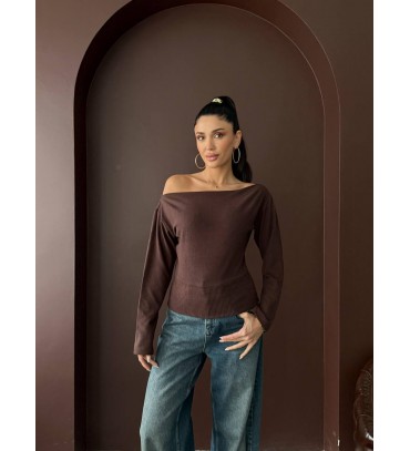 COFFEE BLOUSE - 251846