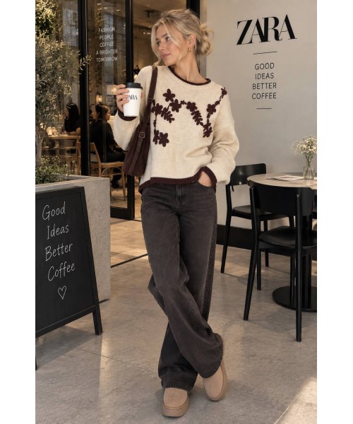 CREAM JUMPER KNITWEAR - 252019