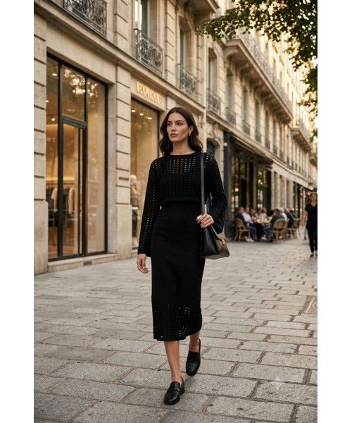 BLACK SET KNITWEAR - 252144