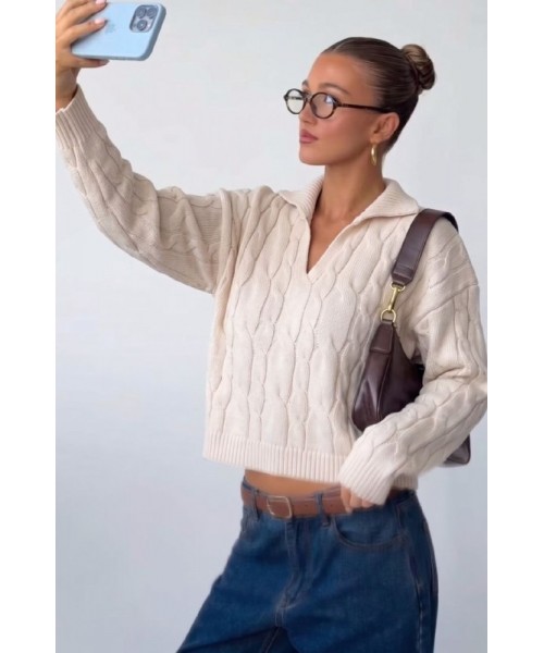 CREAM JUMPER KNITWEAR - 252175