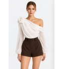 WHITE BLOUSE Chiffon fabric - 252236