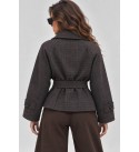 ANTHRACITE COAT-OVERCOAT Stamp fabric - 252269