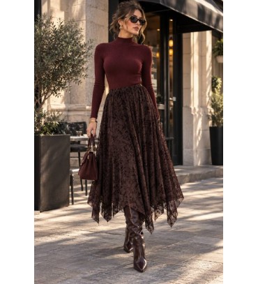  KAHVE ETEK DANTEL  KUMAŞ - 252271