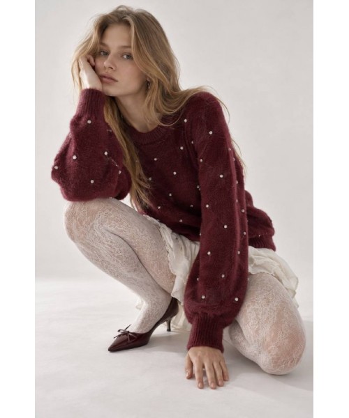 Burgundy JUMPER KNITWEAR - 253351