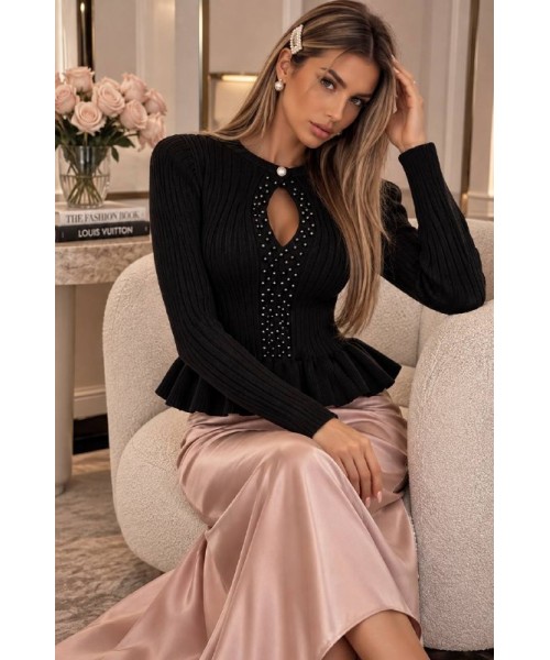 BLACK JUMPER KNITWEAR - 253364