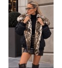 BLACK COAT-OVERCOAT Quilted fabric - 253669