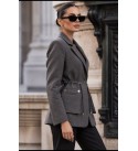 ANTHRACITE JACKET MELTON FABRIC - 253677