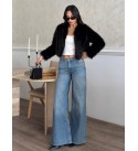 BLACK COAT-OVERCOAT FUR - 253870