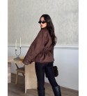 COFFEE COAT-OVERCOAT LAMINE KAPLAMALI MELTON FABRIC - 253879