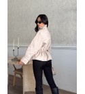 Ecru COAT-OVERCOAT DOKUMA SUKUBA SUET - 253881