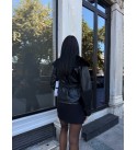 BLACK COAT-OVERCOAT FUR - 253894