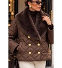 COFFEE COAT-OVERCOAT QUILTED - 253966