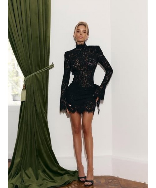BLACK DRESS LACE - 254342