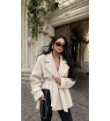 WHITE COAT-OVERCOAT MELTON FABRIC - 254583