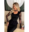 BLACK DRESS SCUBA SUET - 254672