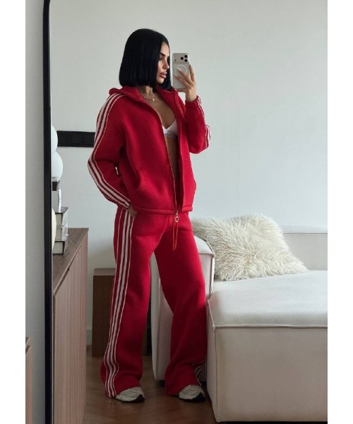  KIRMIZI EŞOFMAN TAKIM 3 İPLİK ŞARDONLU - 254755