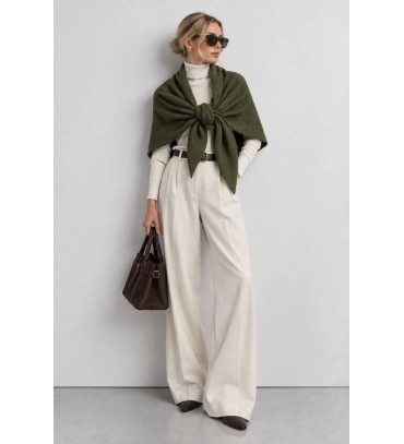 KHAKI PONCHO KNITWEAR - 254885