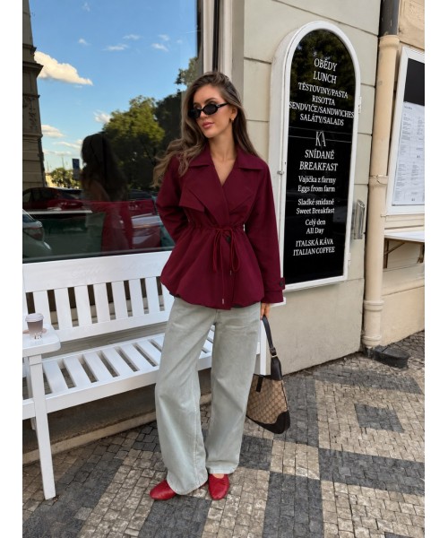 Burgundy COAT-OVERCOAT - 254917