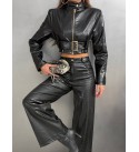 BLACK SET FAUX LEATHER - 254925