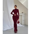 Burgundy EVENING DRESS CRYSTAL KUMAS - 254937