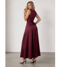 BORDO ELBİSE SATEN KUMAŞ - 255038