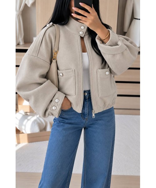 Ecru COAT-OVERCOAT 