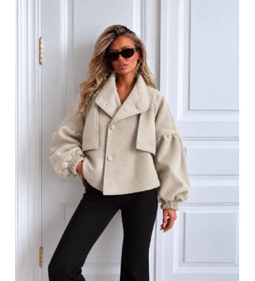CREAM COAT-OVERCOAT 