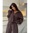 COFFEE TRACKSUIT SET 3-THREAD FABRIC - 255217