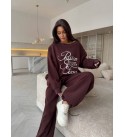 COFFEE TRACKSUIT SET 3-THREAD FABRIC - 255223