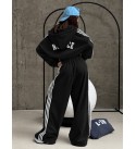 BLACK TRACKSUIT SET 3-THREAD FABRIC - 255235