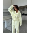 YELLOW TRACKSUIT SET 3-THREAD FABRIC - 255238