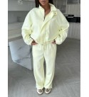 YELLOW TRACKSUIT SET 3-THREAD FABRIC - 255238