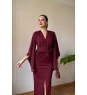 Burgundy EVENING DRESS - 255251