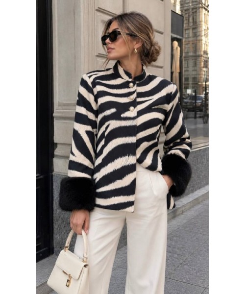 ZEBRA COAT-OVERCOAT - 255278