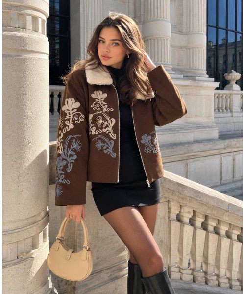 COFFEE COAT-OVERCOAT KNITWEAR - 255351