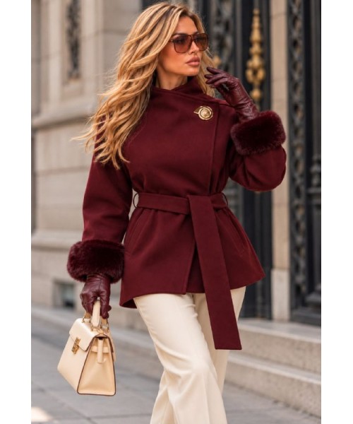 Burgundy COAT-OVERCOAT 