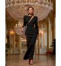 BLACK SET SATIN FABRIC - 255460