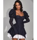 BLACK DRESS Jesica fabric - 255529