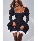 BLACK DRESS Jesica fabric - 255529