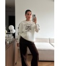 KAHVE BEYAZ EŞOFMAN TAKIM 3 İPLİK - 255574