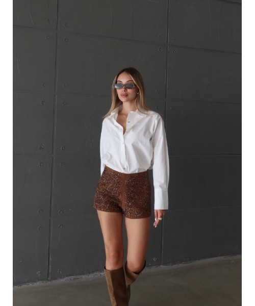 COFFEE SHORTS Sequined - 255577