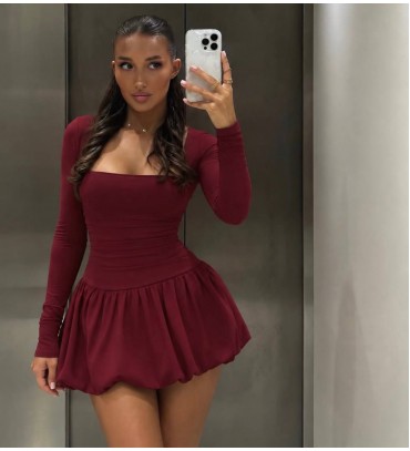 Burgundy DRESS 