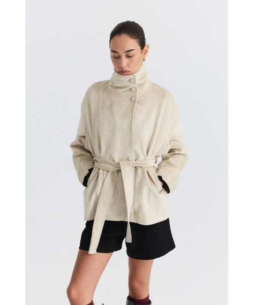 Ecru COAT-OVERCOAT 