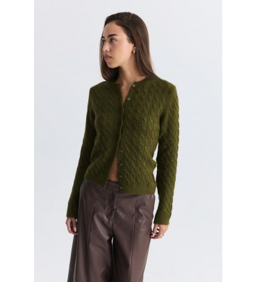 GREEN CARDIGAN KNITWEAR - 255776