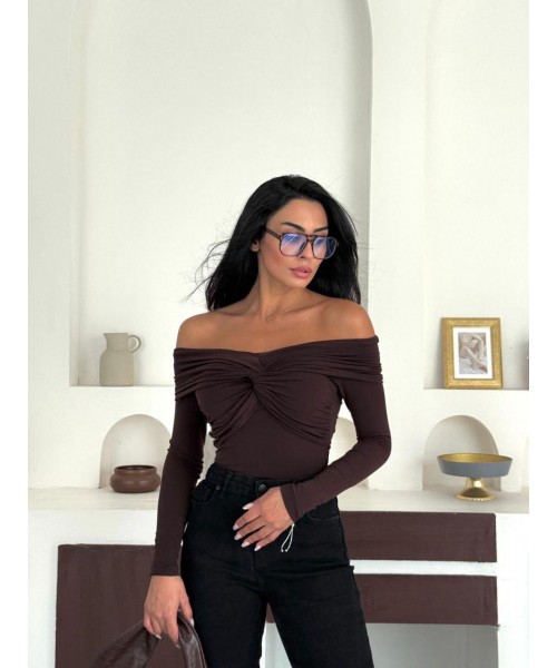 COFFEE BLOUSE - 255824