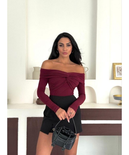 Burgundy BLOUSE - 255826